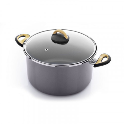 قدر CRYSTAL بغطاء زجاج مقاس 28