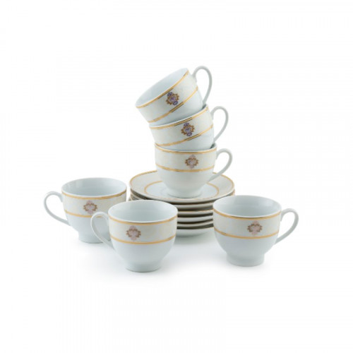 طقم 6 أكواب شاي بورسلين