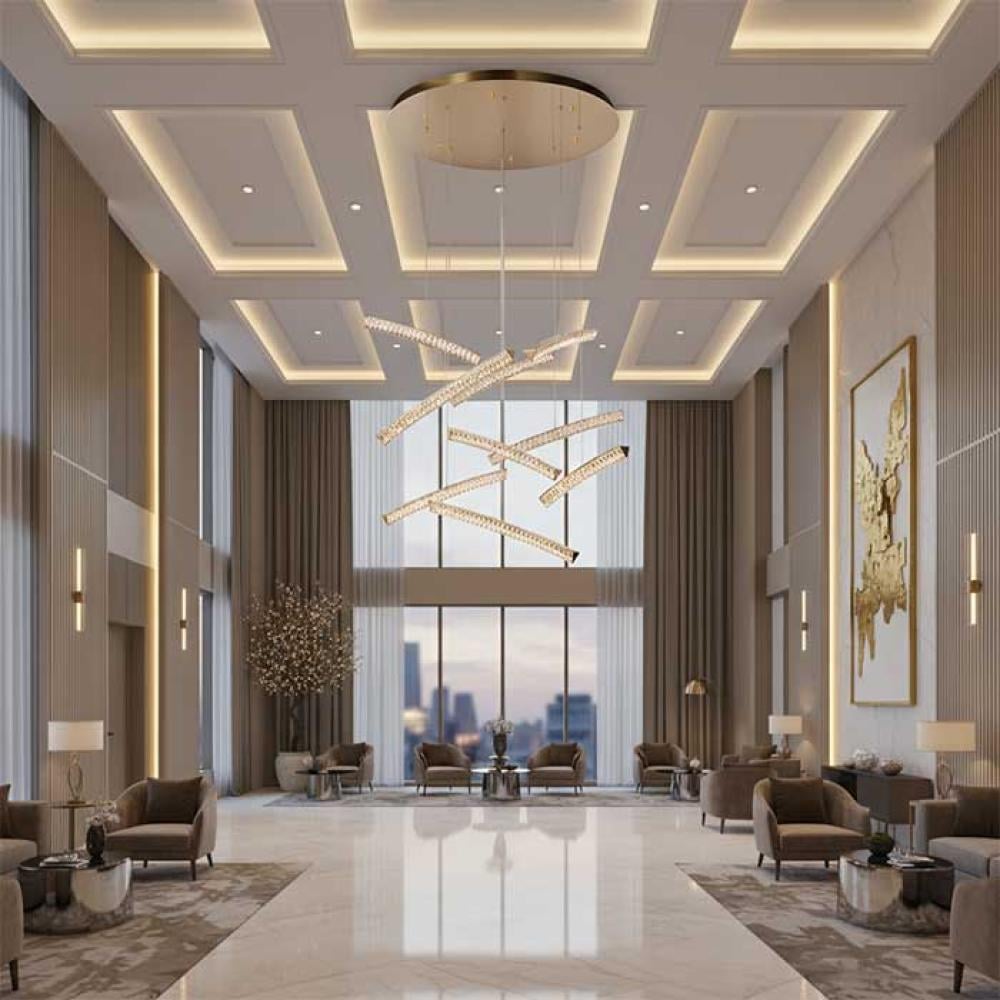 ثريا ميلودي 9 حبات ذهبي كريستال 1 متر -H89615
