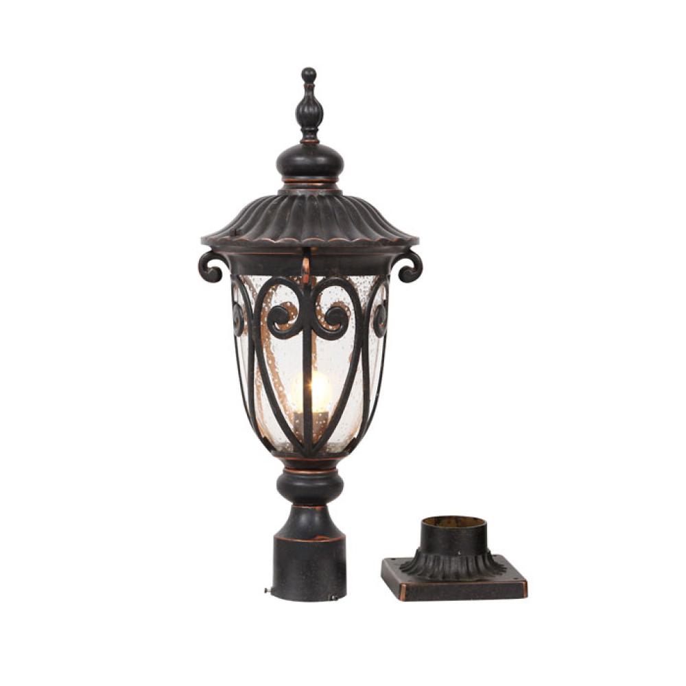Small Outdoor Wall Stand, Forger Bronze and Dark Gold with Clear Glass, ST0519-M