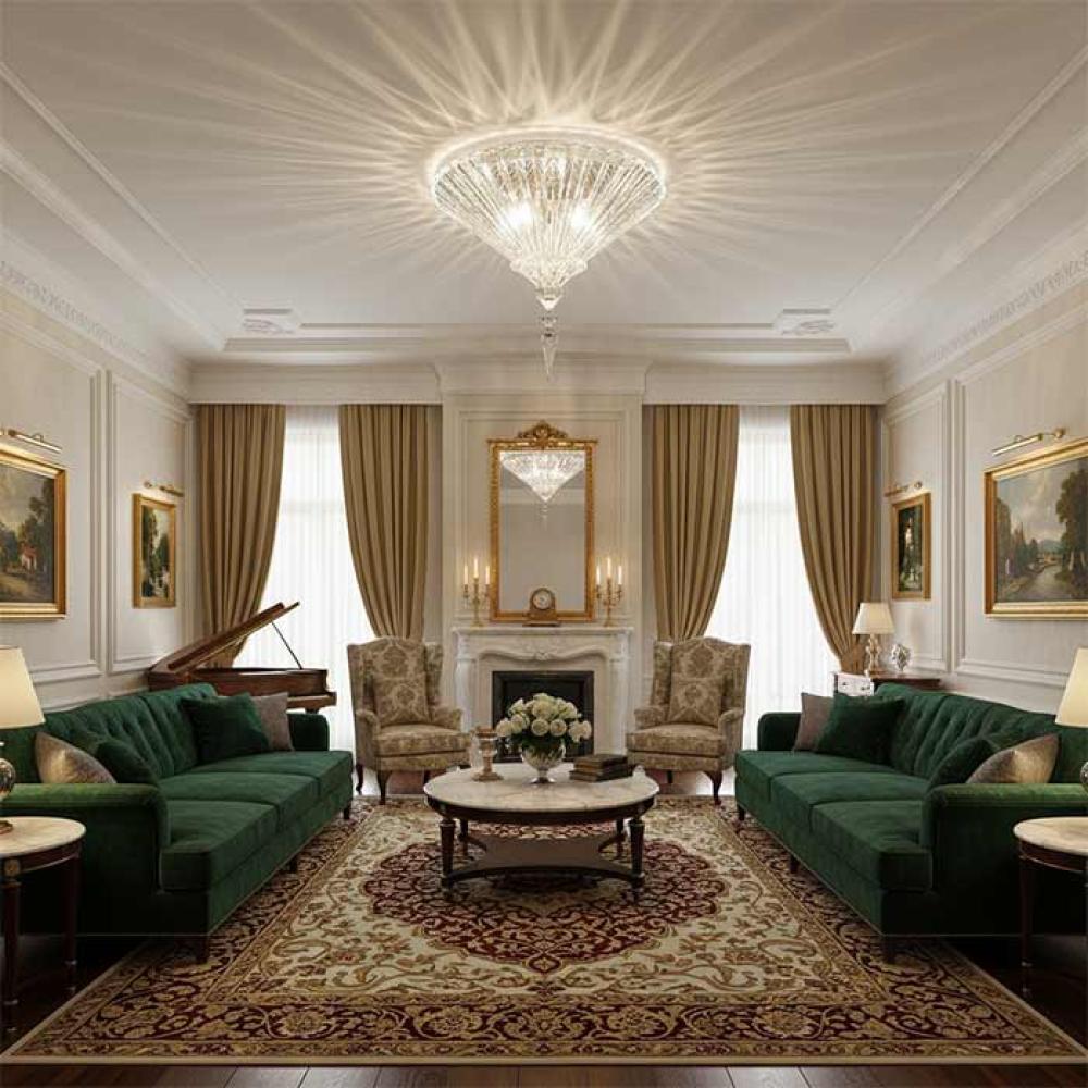 Crystal Ceiling Flush Light – Model 9032