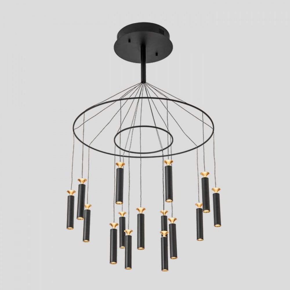 Tiebo Black Pendant With Gold Line- 883