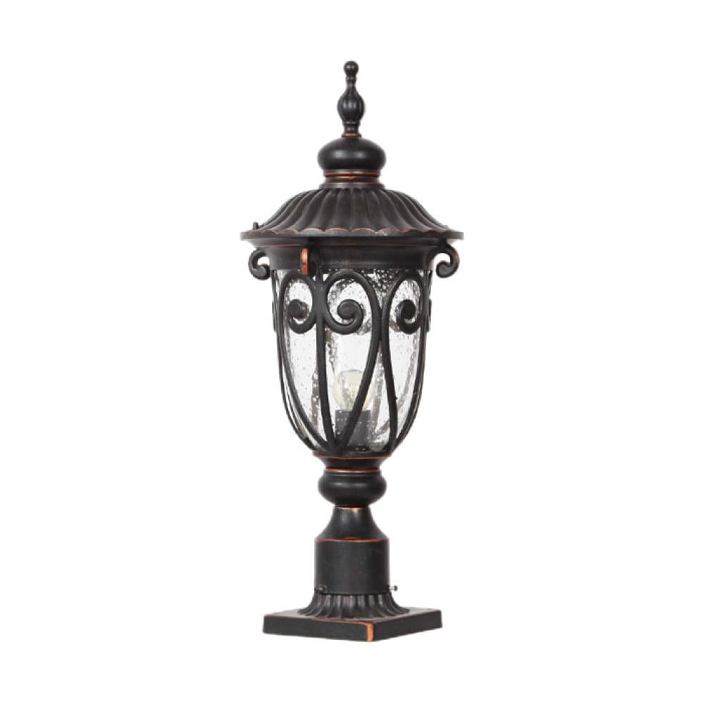 Small Outdoor Wall Stand, Forger Bronze and Dark Gold with Clear Glass, ST0519-M