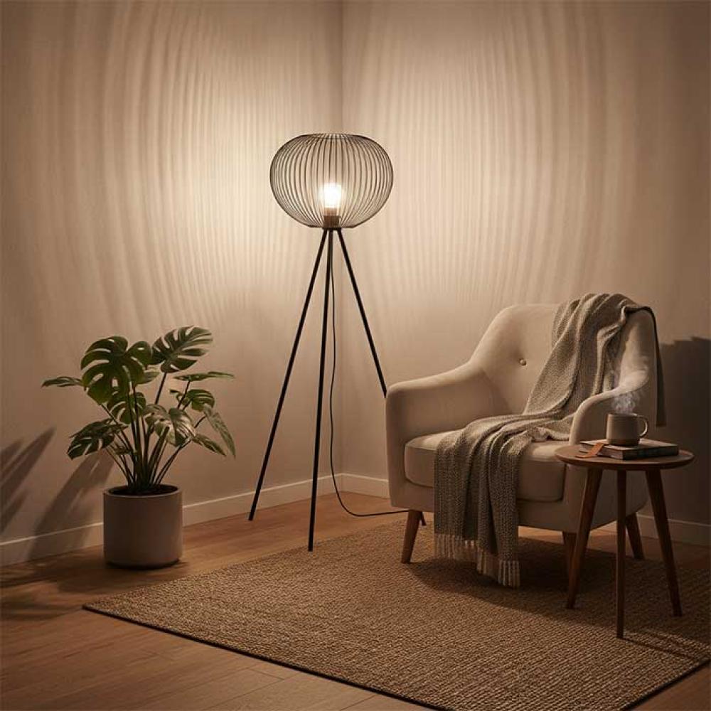 Black Floor Lamp Stand 40cm – F81030/400-BK - Siera Light - Where