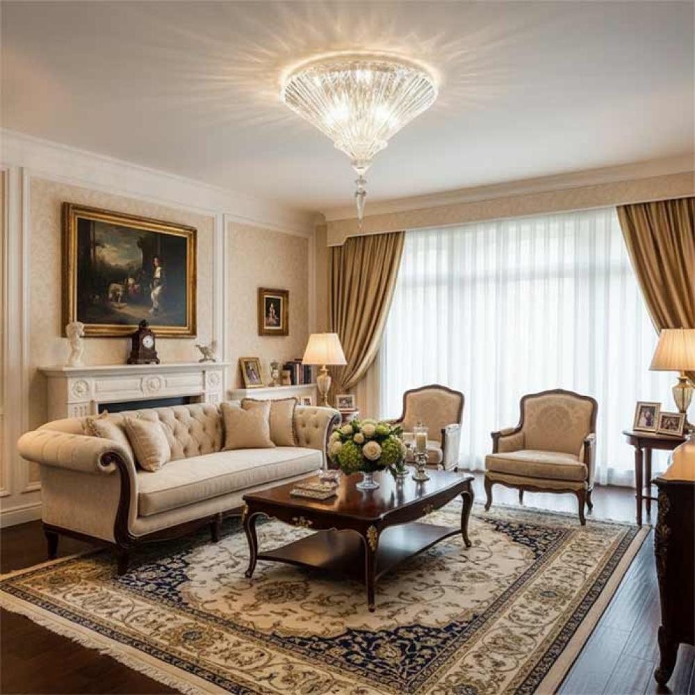Crystal Ceiling Flush Light – Model 9032