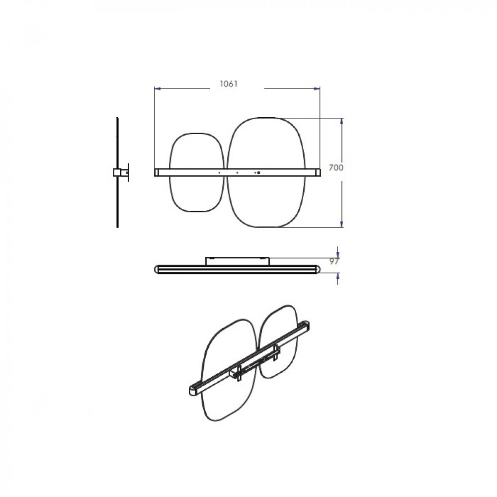 ابليك اندايركت لونين 56 وات LWA0354