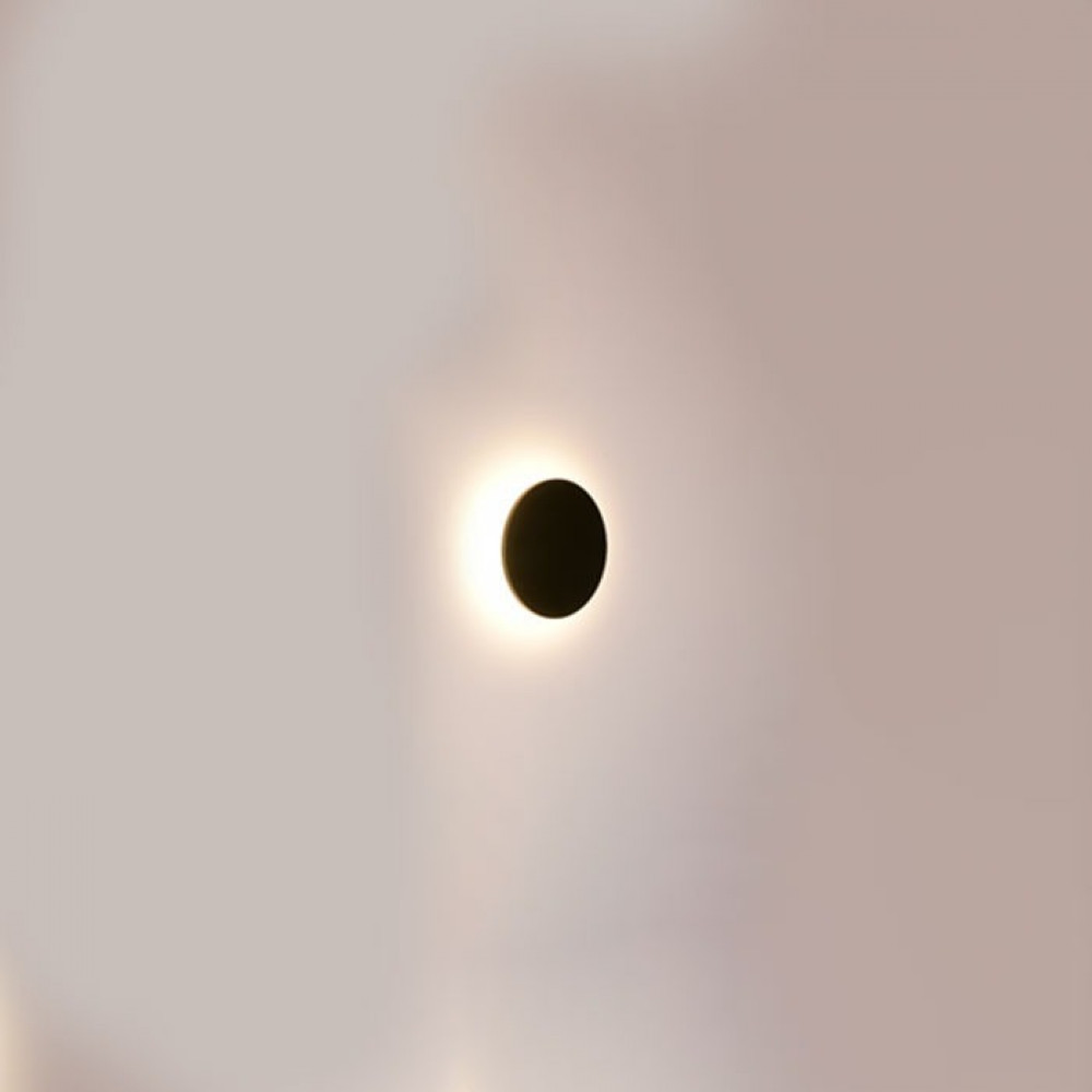 Wall light eclipse, IP20, black, Epistar LED, warm light, LWA01