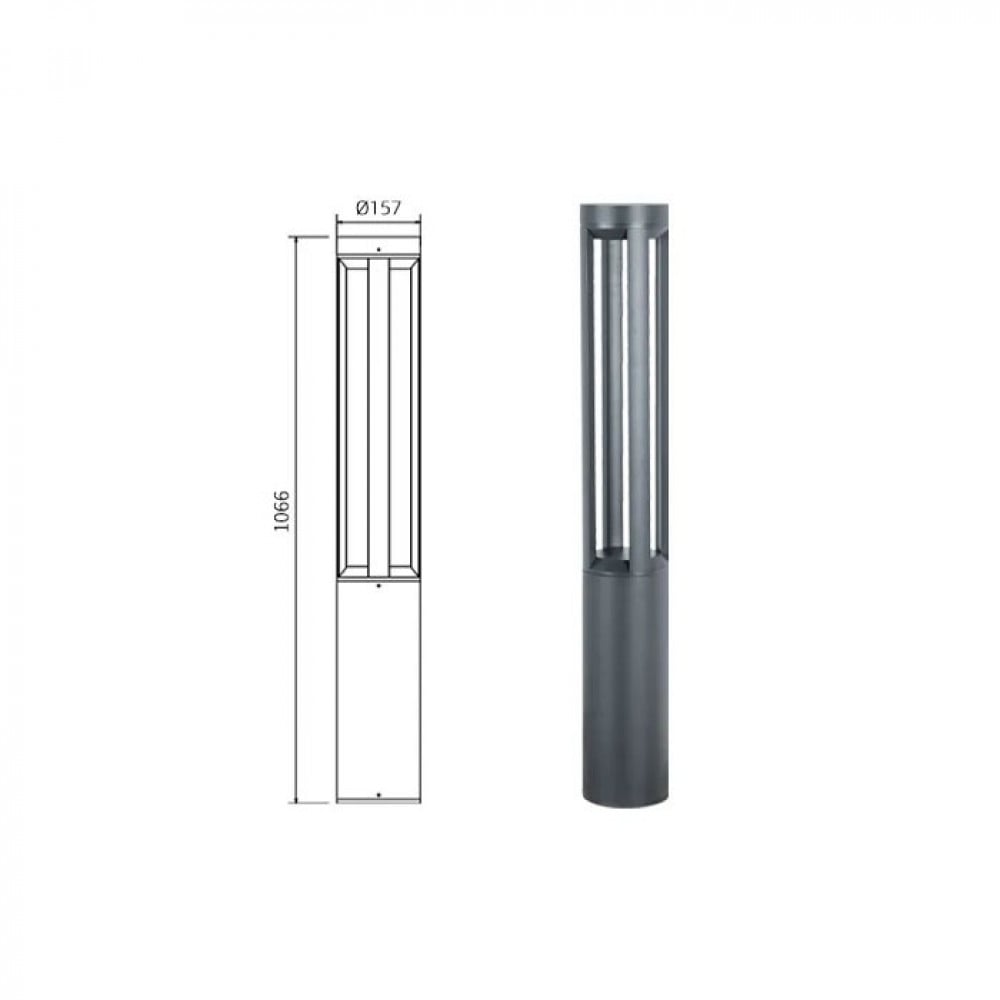 عامود مشايه مودرن مفرغ دائري 9144