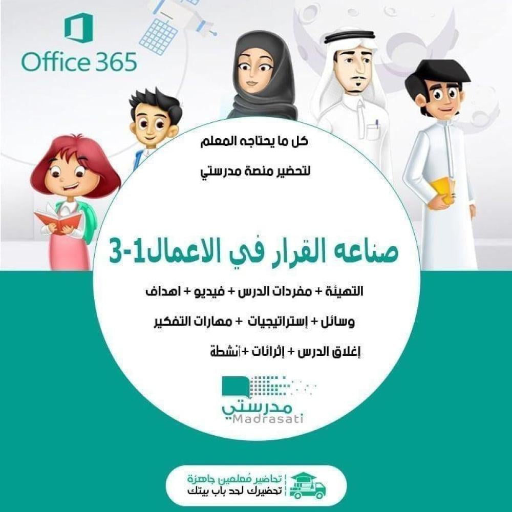 مفردات الدرس مادة صناعه القرار ثاني ثانوي مسارات فصل اول