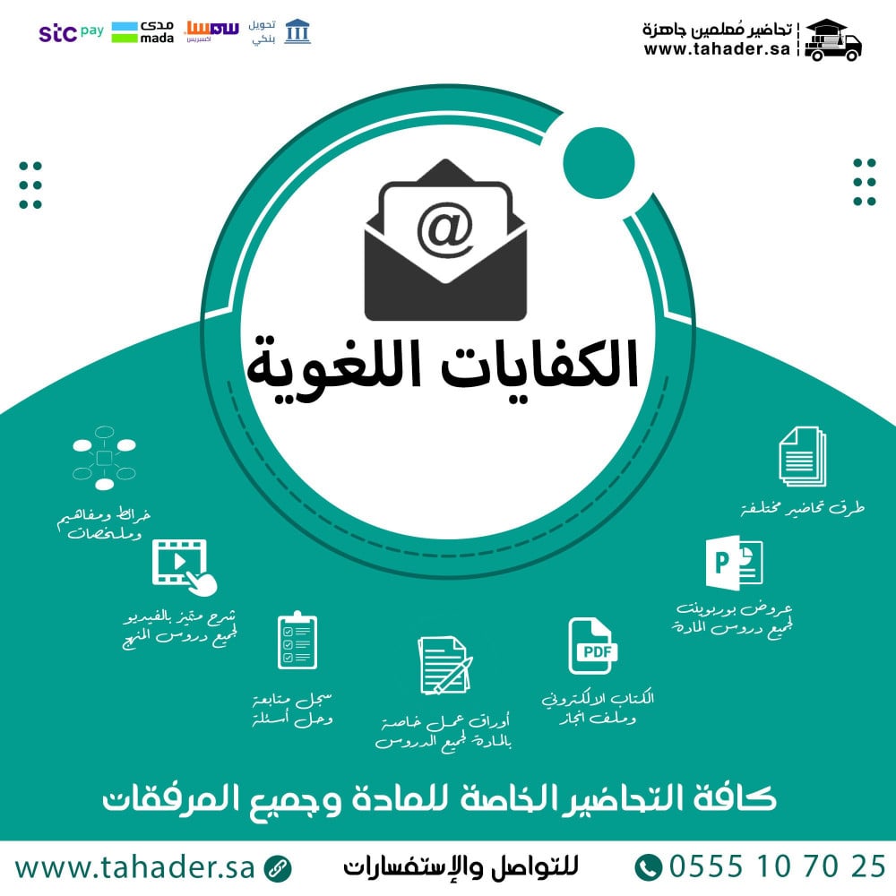كتاب الطالب مادة الكفايات اللغوية 2 مقررات