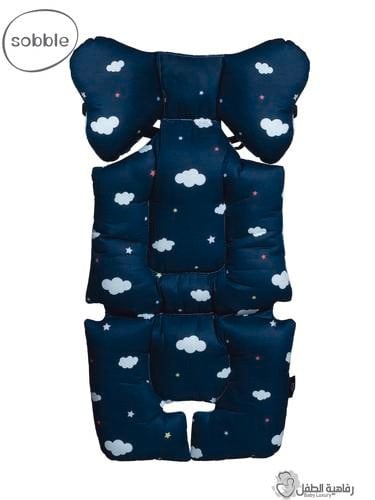 وسادة مقعد عربة الطفل (غيوم اللّيل) وسادة العربة للطفل من النسيج العضوي من سوبل