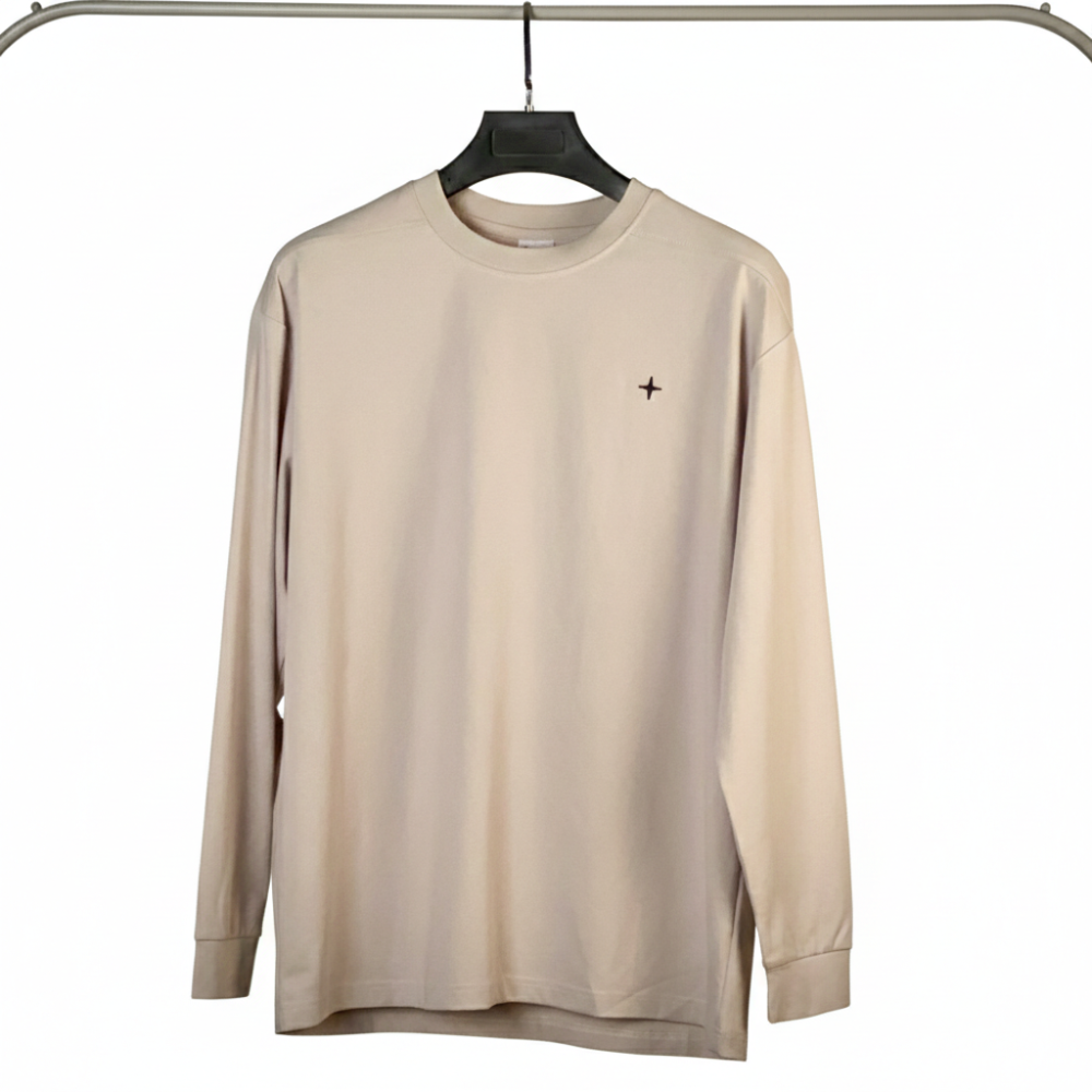 بِيكر لونغ سليف - بيج كريمي (Beaker Long Sleeve - Creamy Beige)