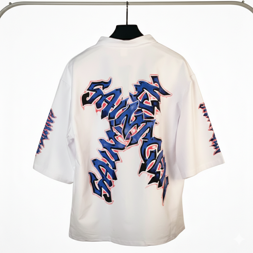 (قميص سانتجين "الفن ليس جريمة" بسحاب علوي)