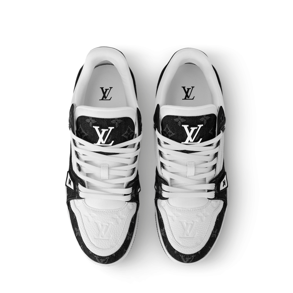 Louis Vuitton Trainer Sneaker (Black White Monogram)