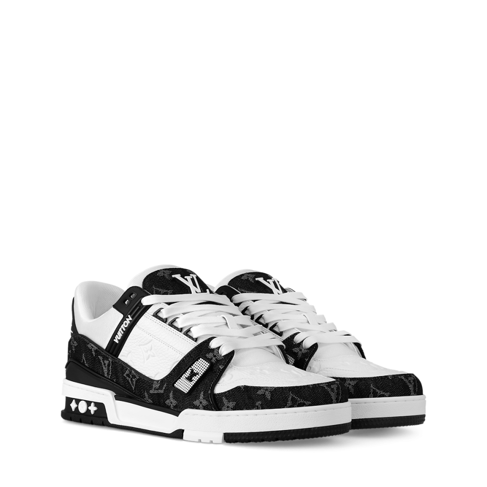 Louis Vuitton Trainer Sneaker (Black White Monogram)