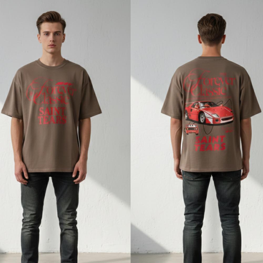 ‏Forever Classic "Saint Tears" Oversized Tee ( تيشيرت "سانت تيرز" كلاسيك أوفراسايز)