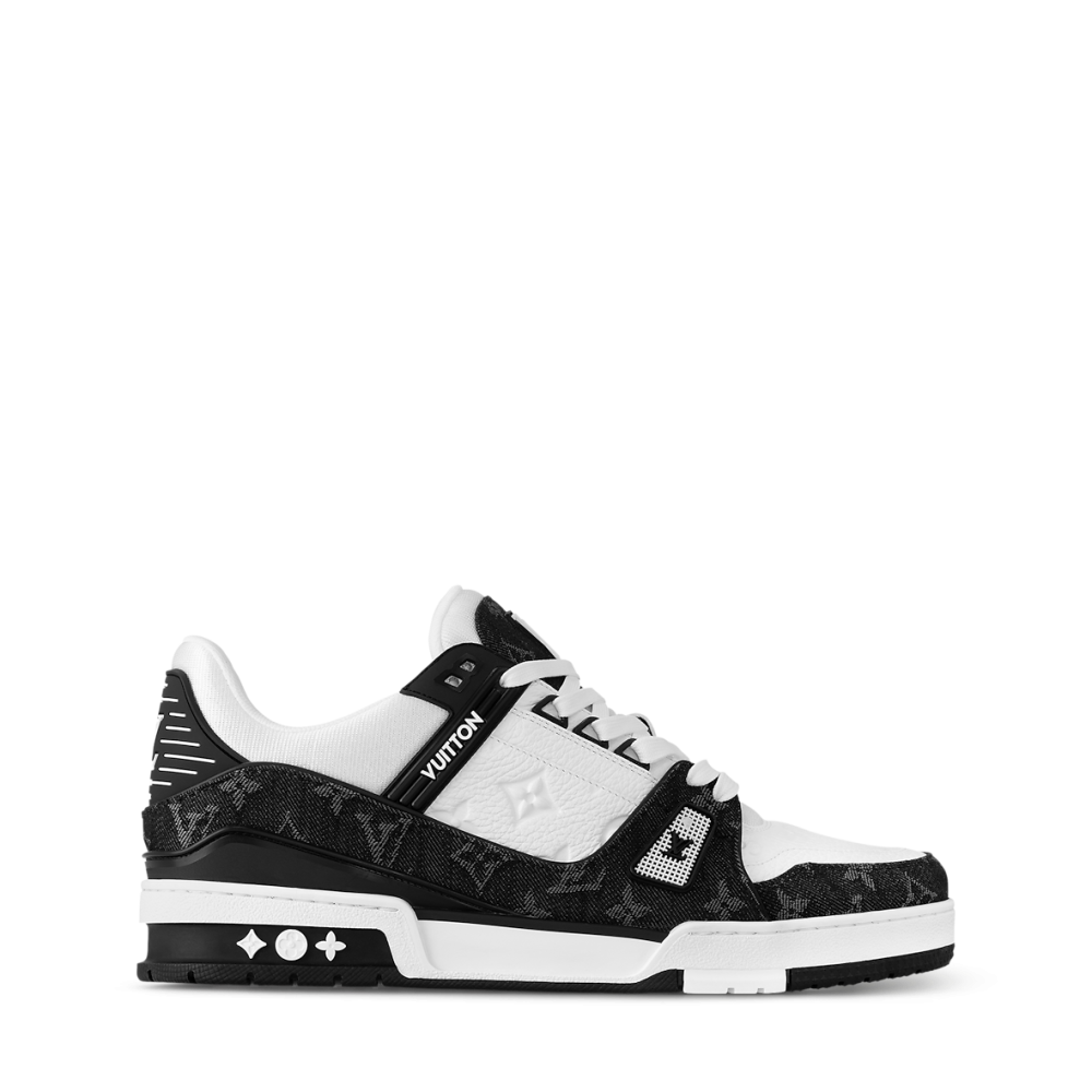 Louis Vuitton Trainer Sneaker (Black White Monogram)