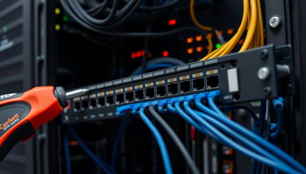 كيفية تركيب جهاز Patch Panel بشكل صحيح