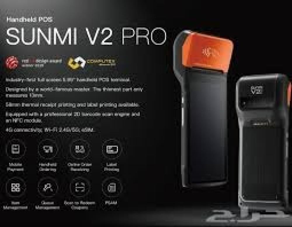 جهاز نقاط البيع SUNMI V2s Plus POS Device: الحل الأمثل لإدارة أعمالك
