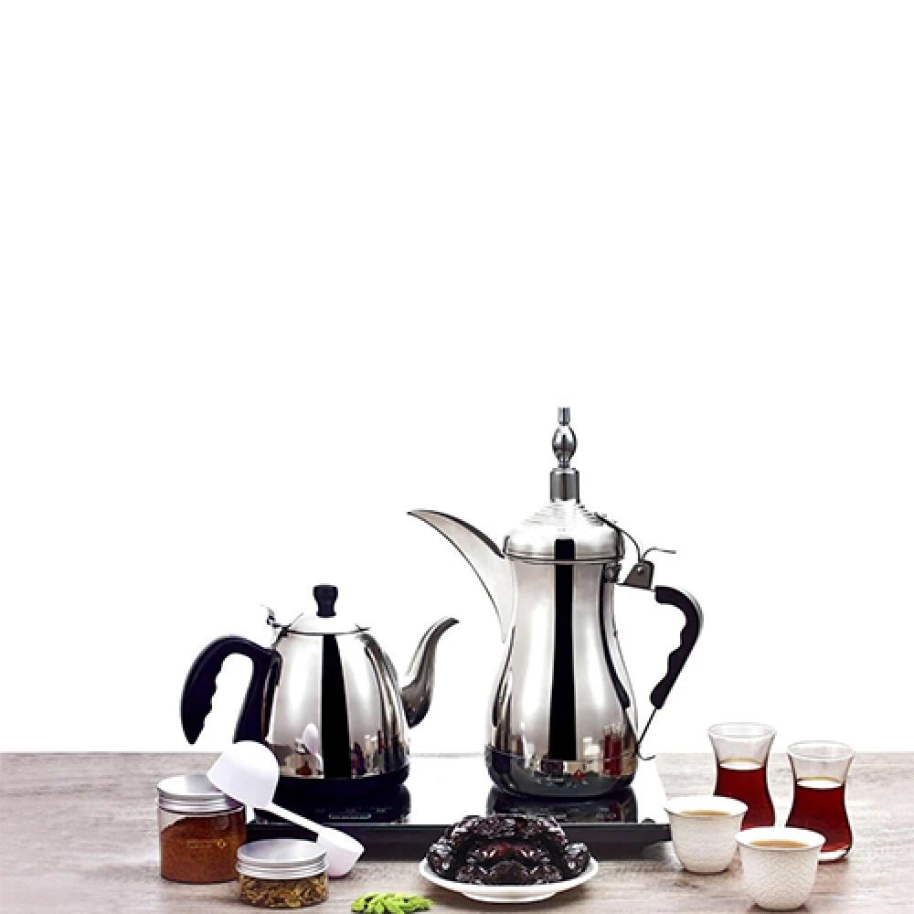 طقم دلة الخليج الكهربائي الفاخر شاي و قهوة