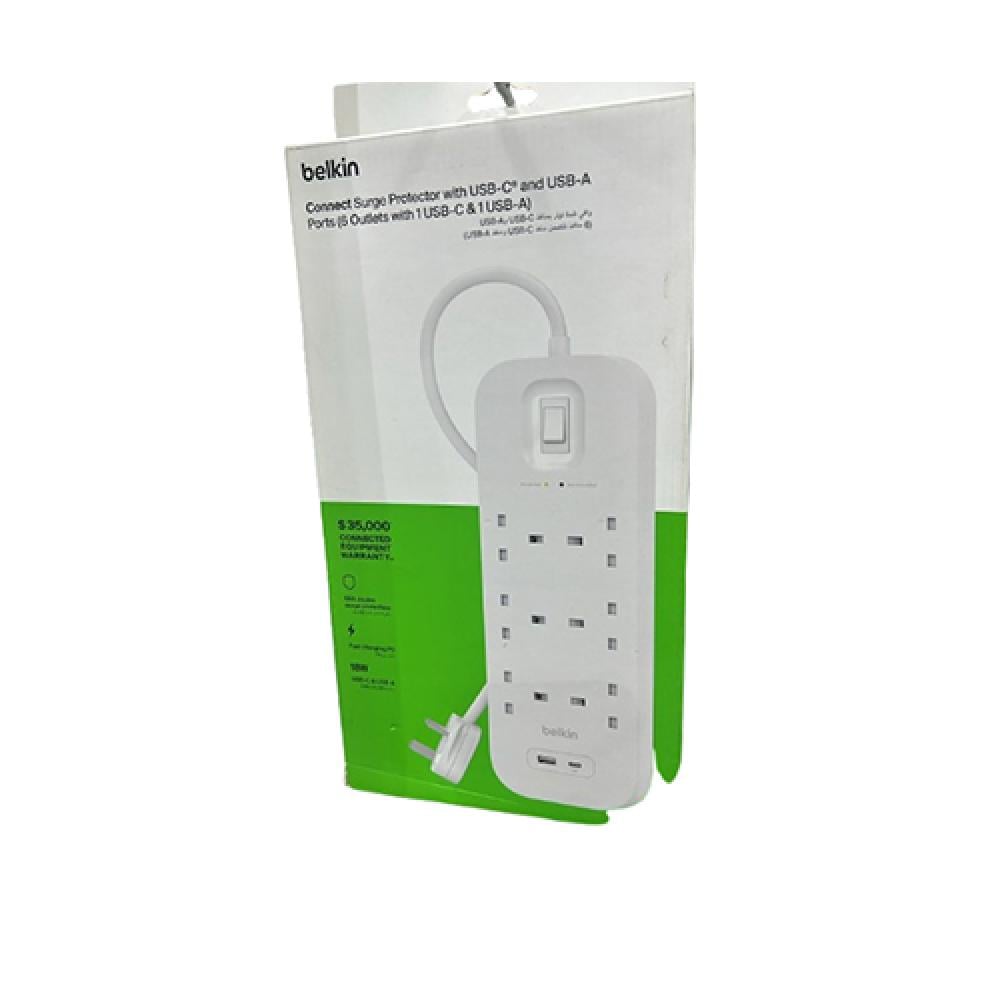 توصيلة بيلكن 18 واط 6 منافذ مع منفذ تايب سي PD بقوة 18 وا -متجر اقتناء