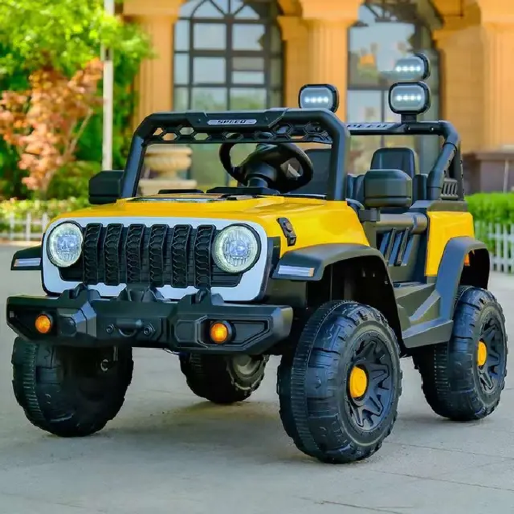 سيارة جيب كهربائية للأطفال بمحركين 12 فولت من عمر 3 إلى 7 سنوات عن بعد والتحكم اليدوي