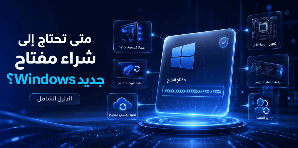 متى تحتاج إلى شراء مفتاح Windows جديد؟ دليل شامل 2026