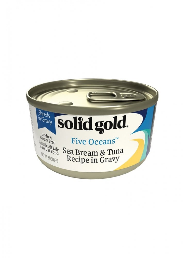 نصائح بوظة مع الوقت  Solid Gold - Wet food for cats of all ages with sea bream and tuna in broth  170g - منتجات و اكسسوارات حيوانات