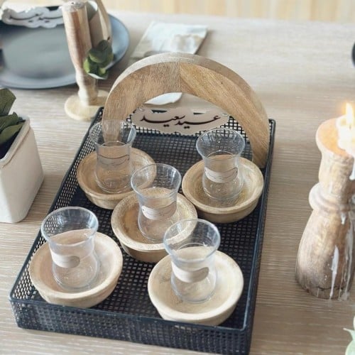 استكانة بعبارة عيد سعيد