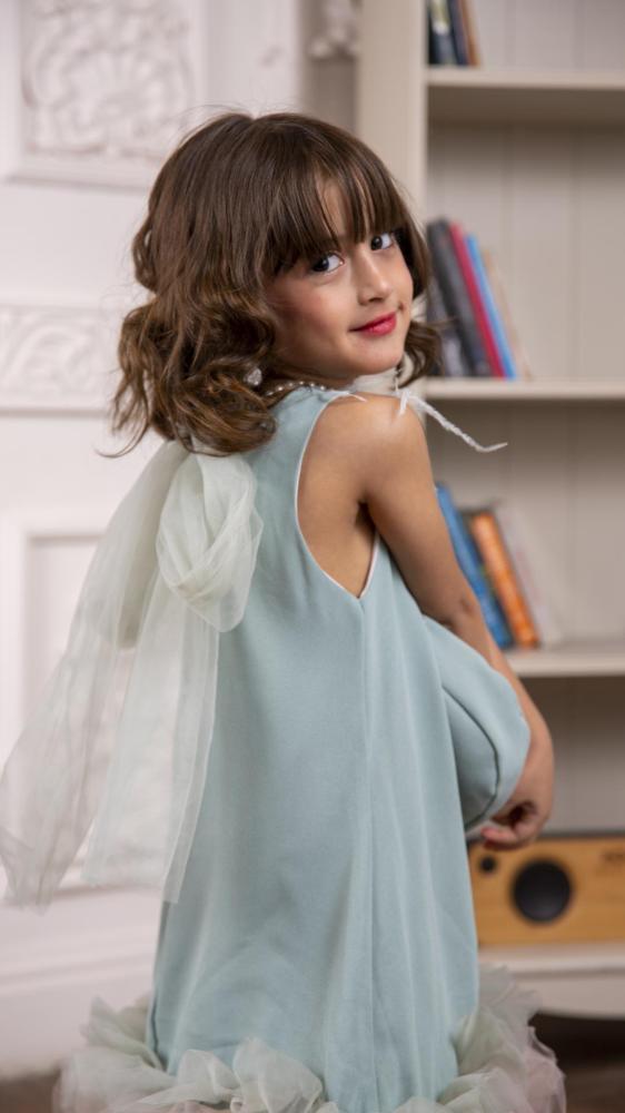 فستان بناتي مع شنطة طقم