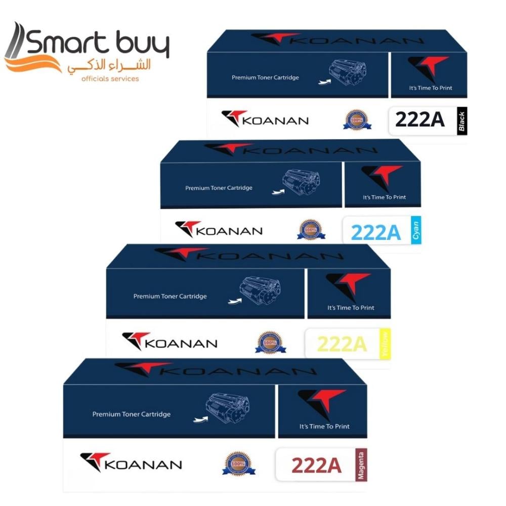 كونا 222A طقم (4 ألوان) – أسود، سماوي، أصفر، أرجواني – متجر الشراء الذكي