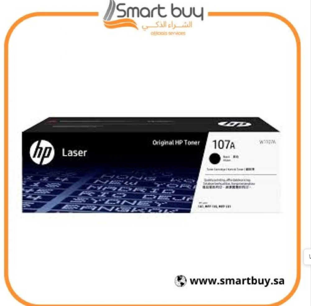 حبر اتش بي 107A ليزر جت أصلي أسود