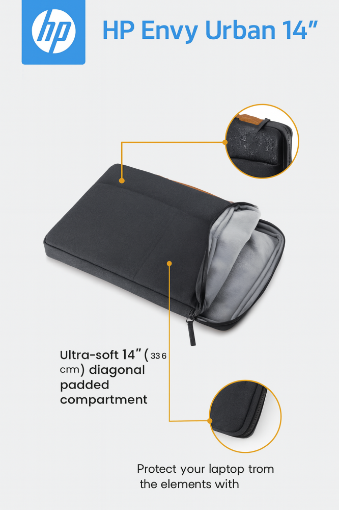 Get the HP Envy Urban 14 Sleeve stylish design with RFID