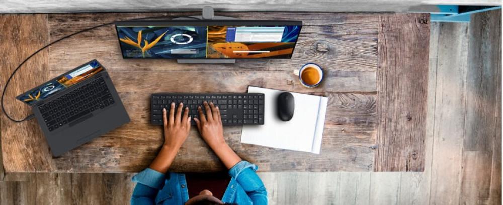 ديل كيبورد وماوس لاسلكي KM5221W (عربي/إنجليزي) – أسود