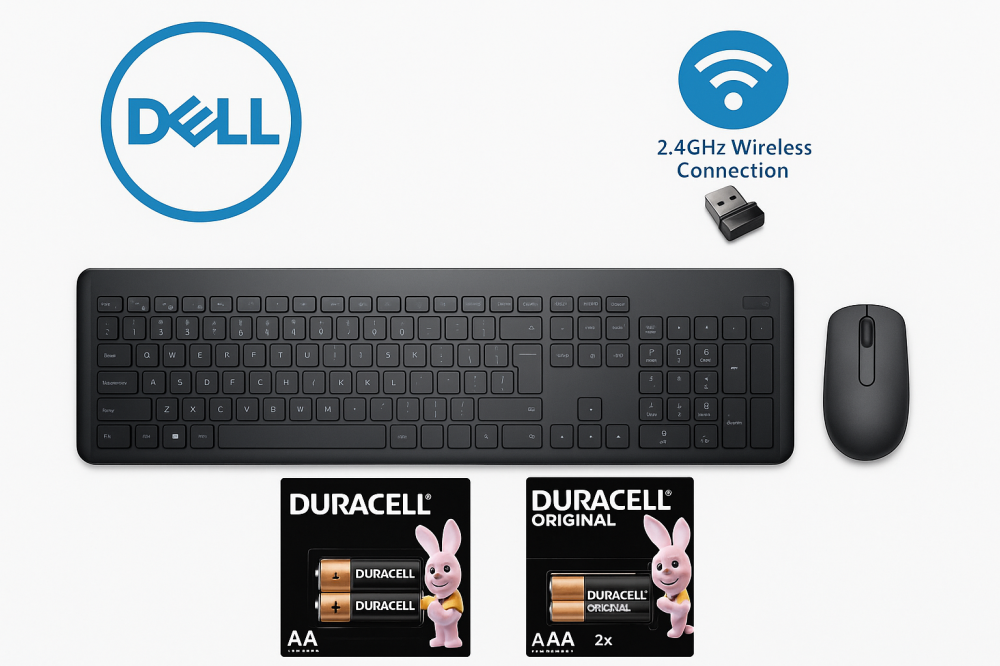 Dell KM3322W Wireless Keyboard and Mouse ( Arabic/English ) - Black