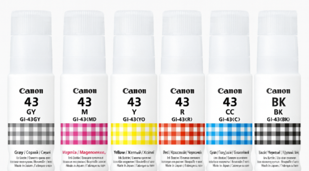 طقم حبر كانون GI-43 الأصلي – 6 ألوان