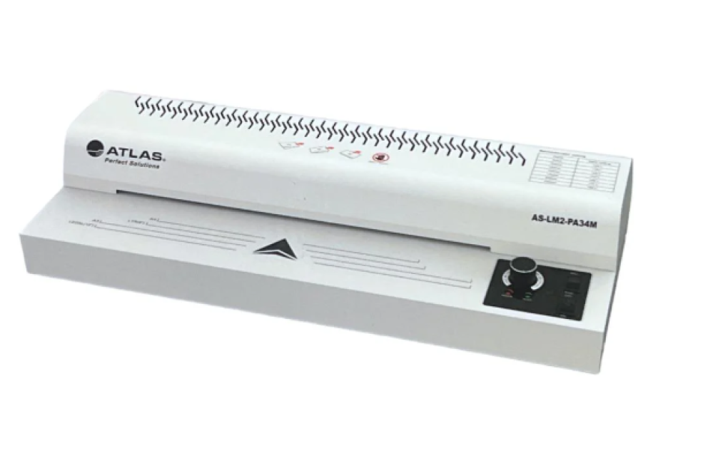 ماكينة تغليف حراري أطلس AS-LM2-PA34M – مقاس A3 عدد 4 رولات