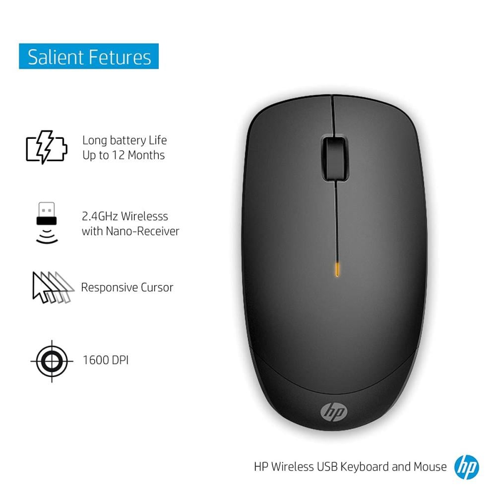 اتش بي 235 لوحة مفاتيح وفأرة للكمبيوتر عربي / إنجليزي