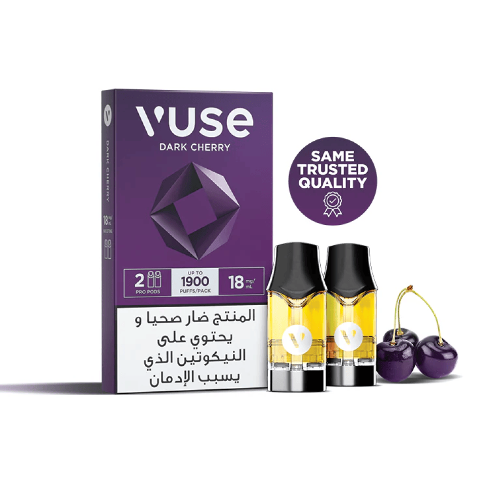 بودات فيوز 1900 سحبة نكهة الكرز - Vuse Pod 1900 Puffs Dark Cherry - متجر  فيب ريلاكس