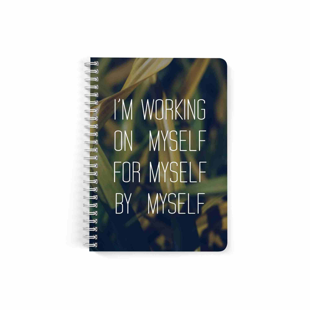  myself A5 Spiral notebook for school or business note taking with 60 sheets By LOWHA