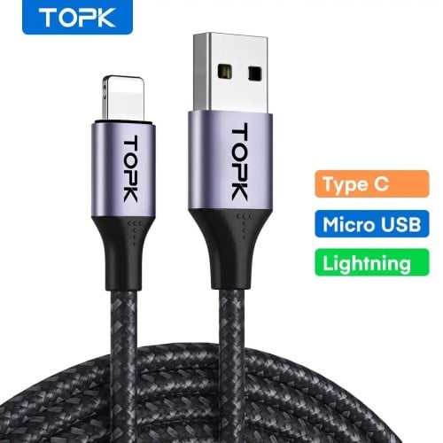 شاحن ايفون TOPK USB 3A