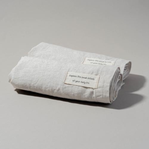 منديل كتان - beige linen napkin