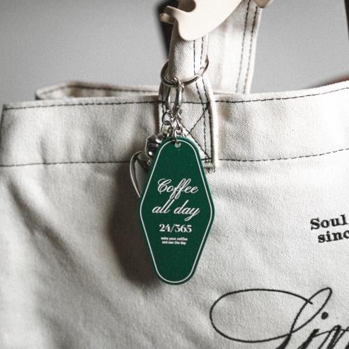 keychain plastic vintage-green