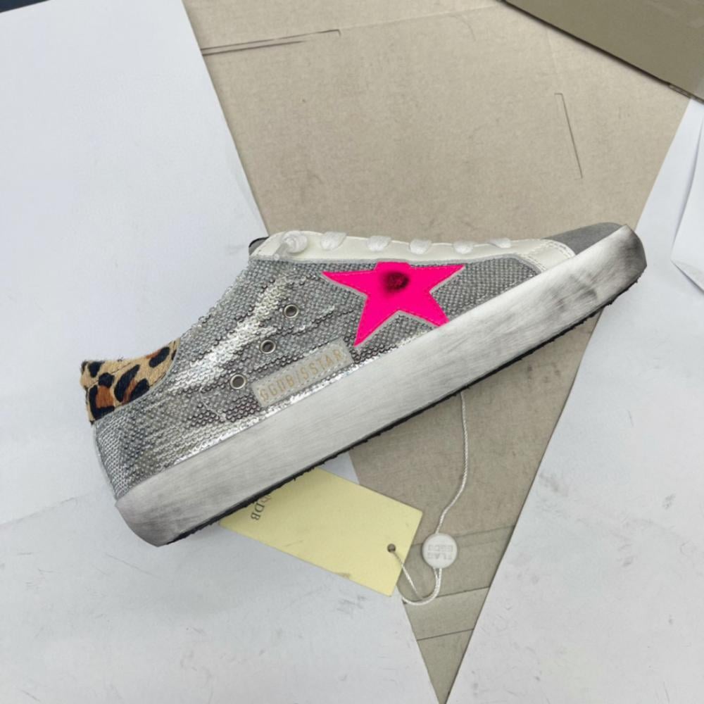 Golden goose Superstar distressed lace-up sneakers