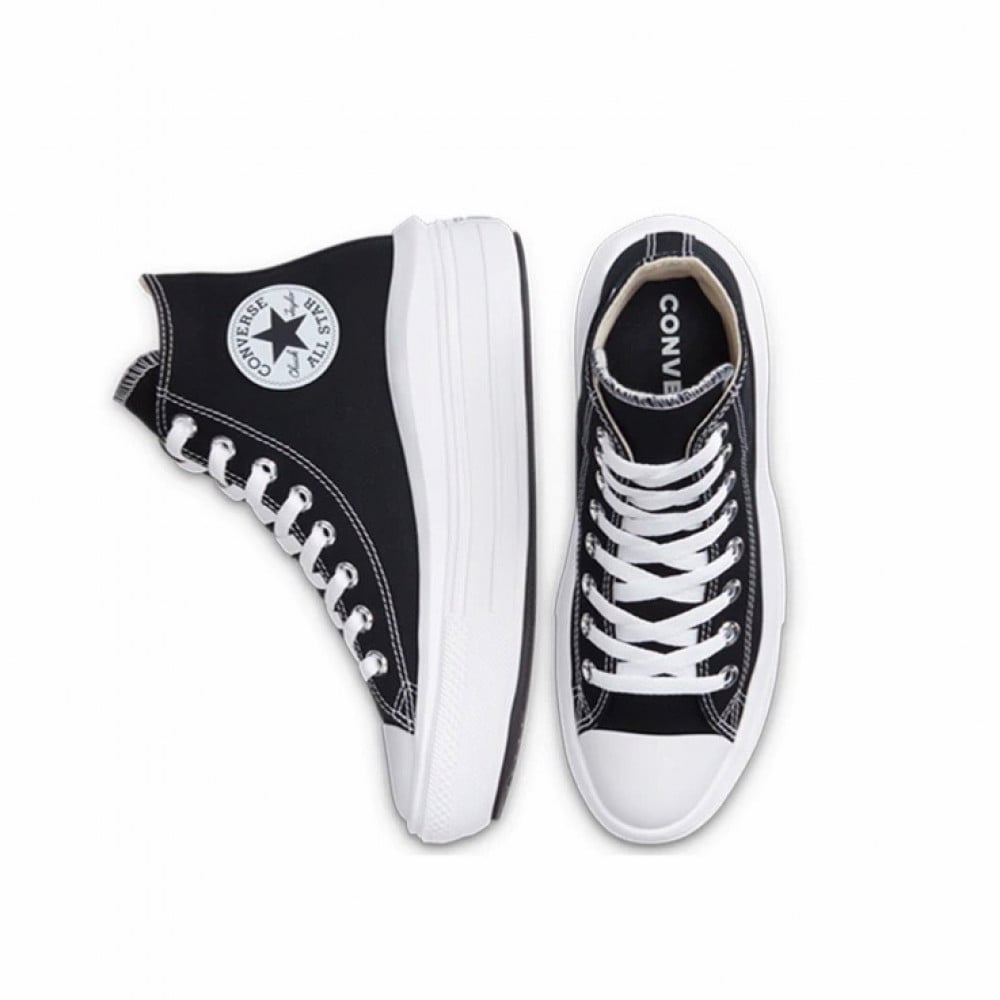converse chuck taylor black all star move platform trainers