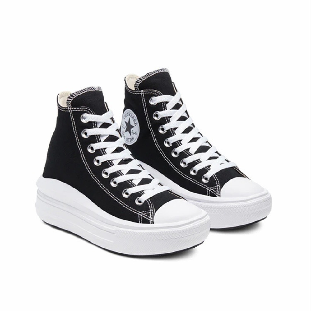 converse chuck taylor black all star move platform trainers