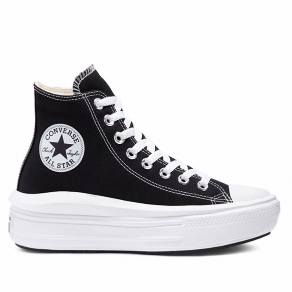 converse chuck taylor black all star move platform trainers