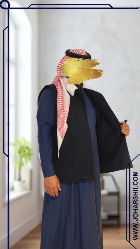 سديري شتوي رجالي جوخ فرو لون كحلي
