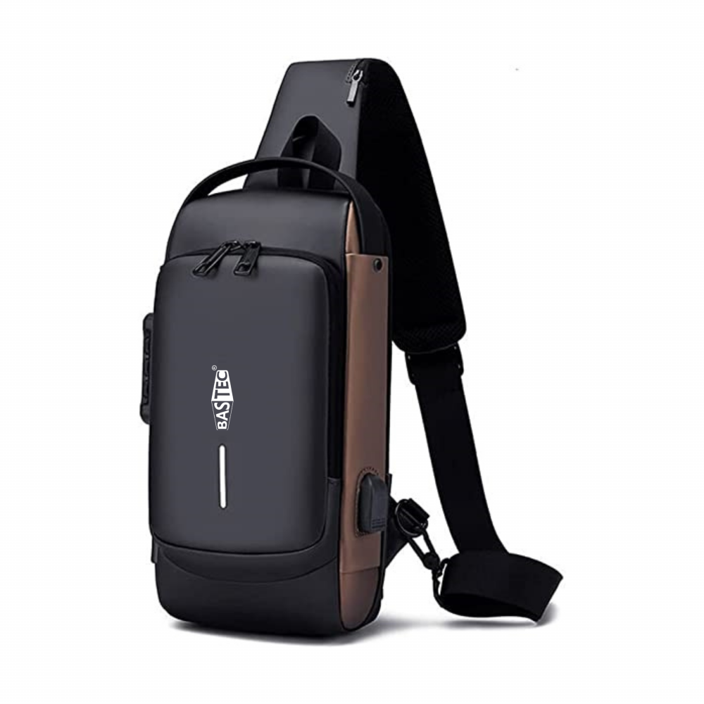 حقيبة ظهر BC1725 مضادة للسرقة مع منفذ شحن USB مضادة للماء من ماركة باستك