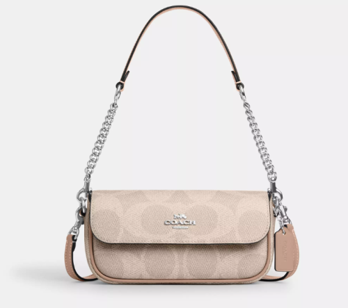 Hailey Flap Bag With Signature Canvas